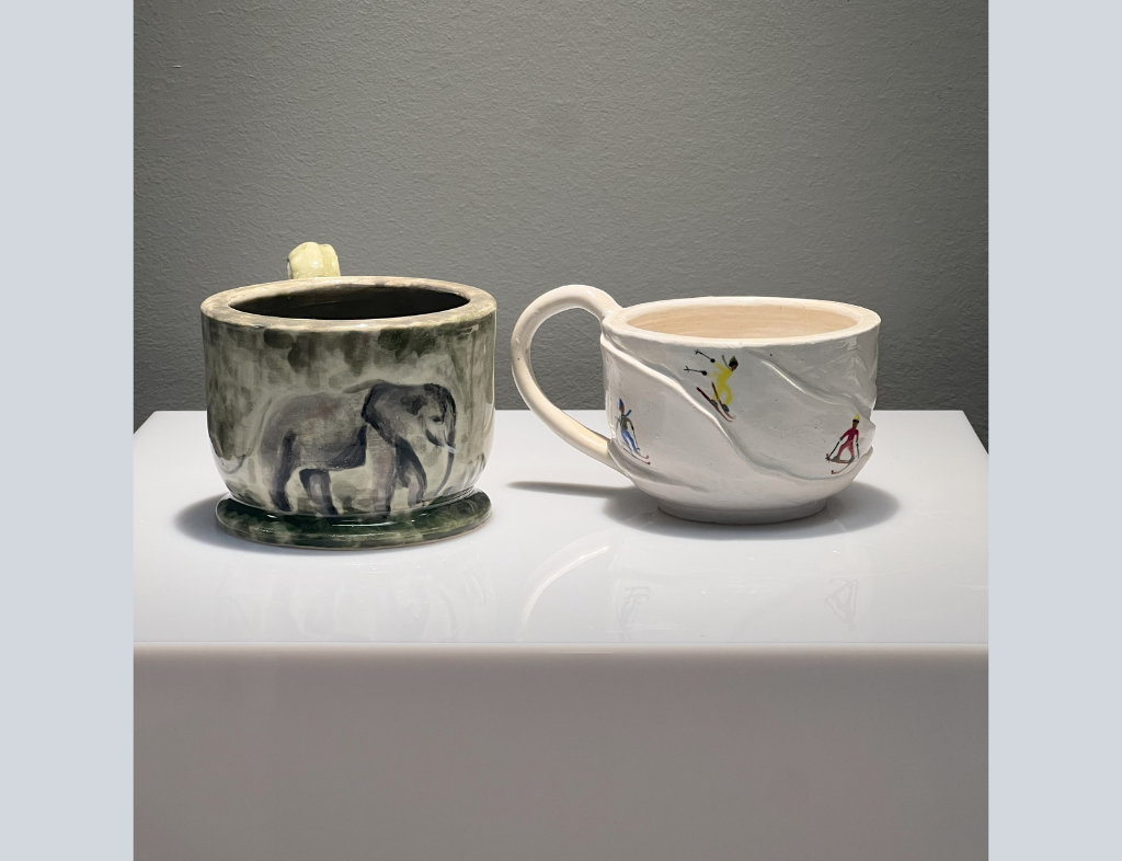 Thrown ceramic glazed mugs by Meredith Ashburn